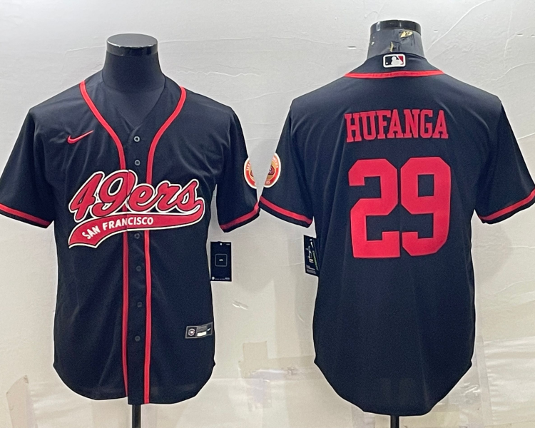 Men's San Francisco 49ers Talanoa Hufanga #29 Black Jersey Joint Edition