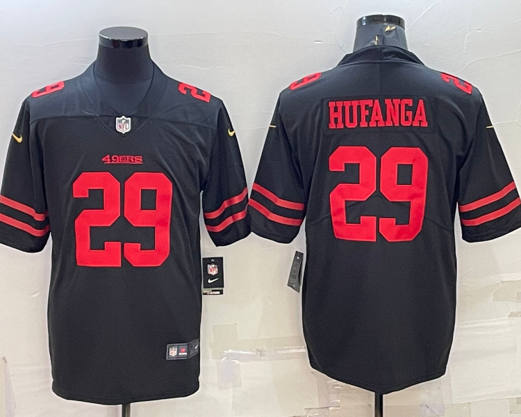 Men's San Francisco 49ers Talanoa Hufanga #29 Black Jersey