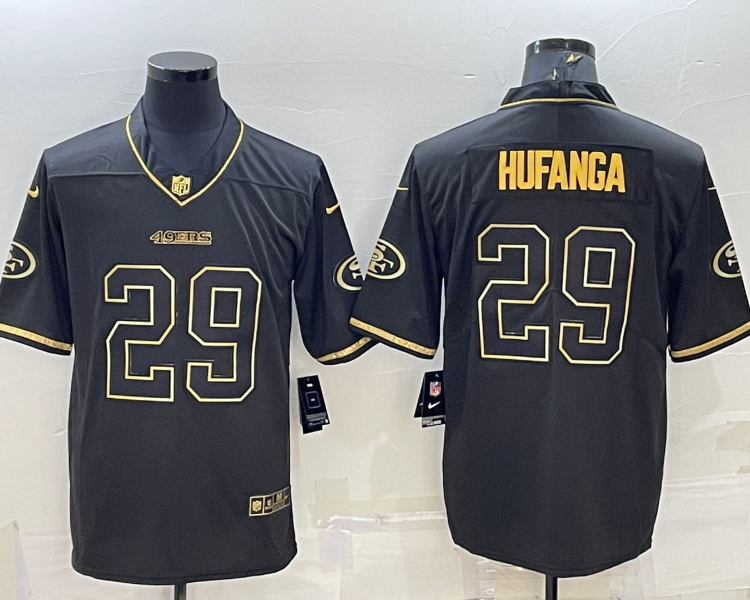 Men's San Francisco 49ers Talanoa Hufanga #29 Black Jersey