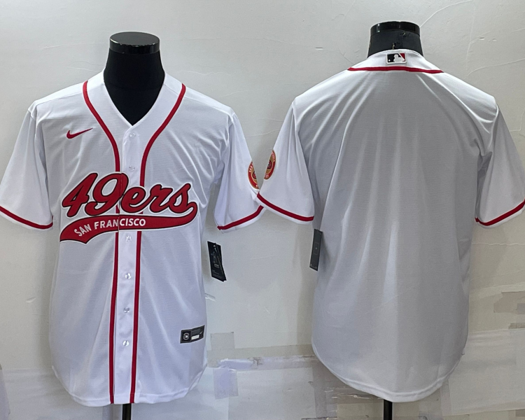Men's San Francisco 49ers White Blank Jersey