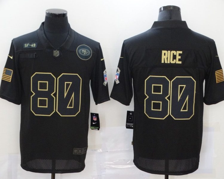 Men's San Francisco 49ers #80 Jerry Rice Black Jersey