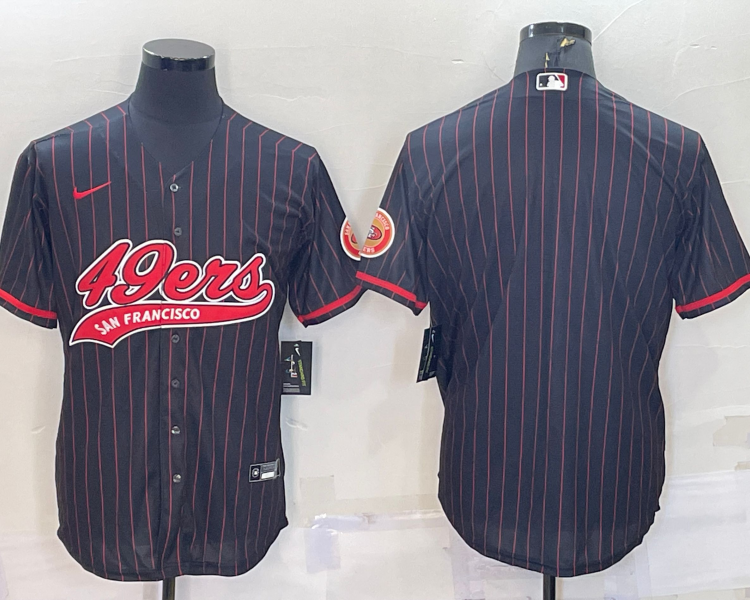 Men's San Francisco 49ers Black Blank Jersey