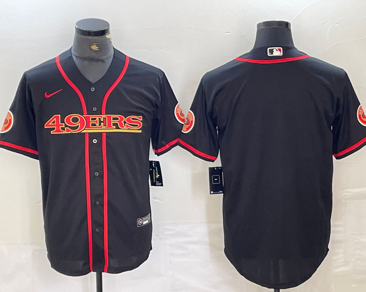 Men's San Francisco 49ers Black Joint Edition Blank Jersey
