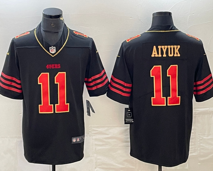 Men's San Francisco 49ers Brandon Aiyuk #11 Black Jersey