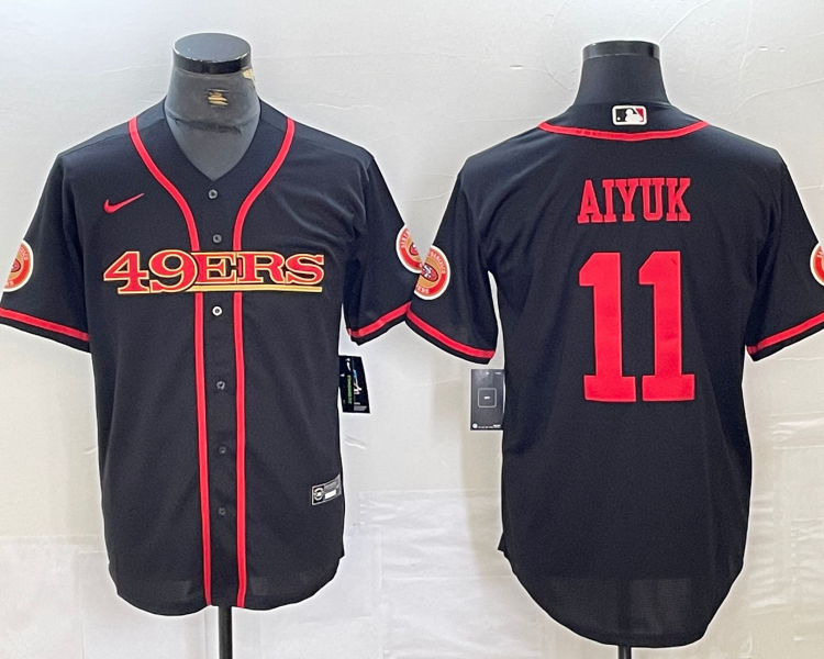 Men's San Francisco 49ers Brandon Aiyuk #11 Black Joint Edition Jersey