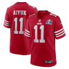 Men's San Francisco 49ers Brandon Aiyuk #11 Scarlet Super Bowl LVIII Jersey