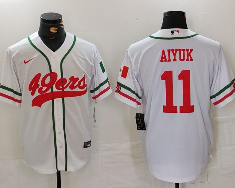 Men's San Francisco 49ers Brandon Aiyuk #11 White Jersey