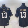 Men's San Francisco 49ers Brock Purdy #13 Black Alternate Jersey