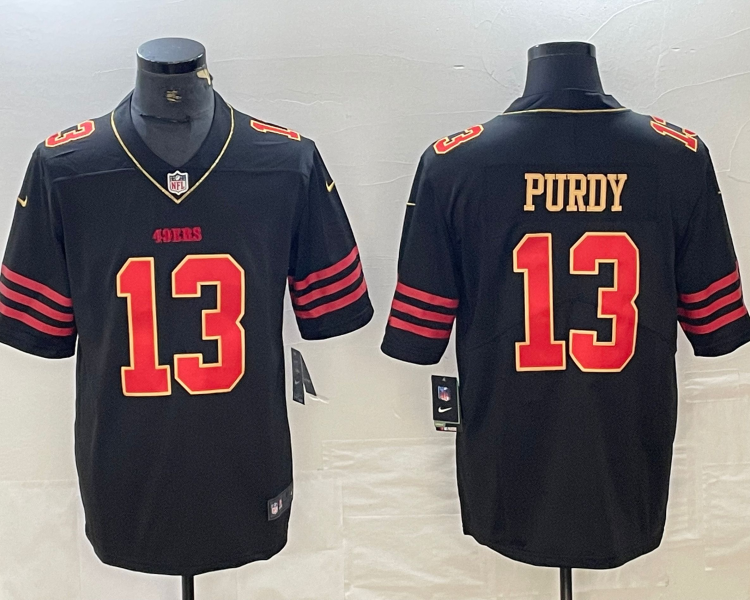 Men's San Francisco 49ers Brock Purdy #13 Black Jersey