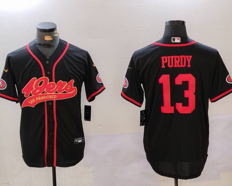 Men's San Francisco 49ers Brock Purdy #13 Black Jersey