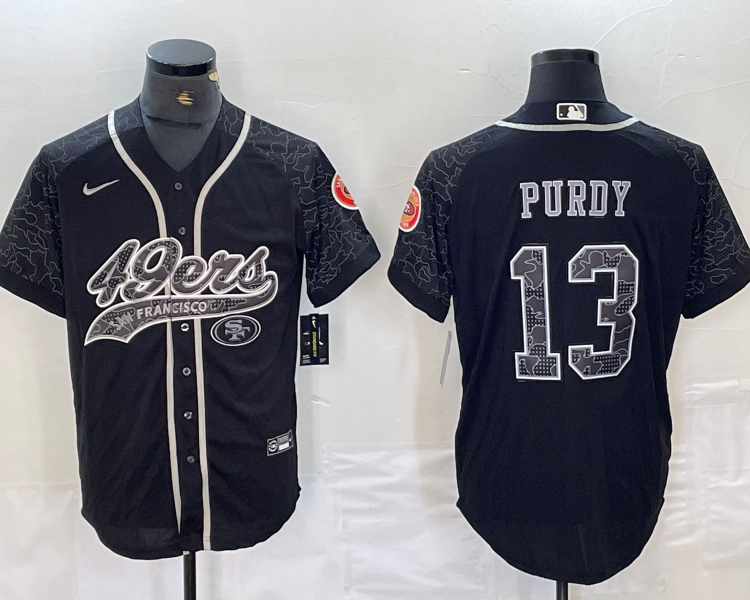 Men's San Francisco 49ers Brock Purdy #13 Black RFLCTV Limited Jersey Joint Edition