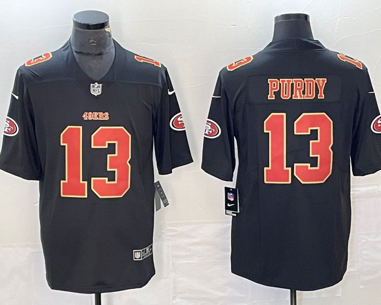 Men's San Francisco 49ers Brock Purdy #13 Carbon Black Jersey