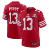 Men's San Francisco 49ers Brock Purdy #13 Scarlet Super Bowl LVIII Jersey