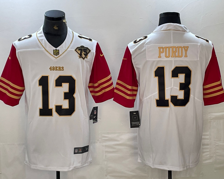 Men's San Francisco 49ers Brock Purdy #13 White Jersey