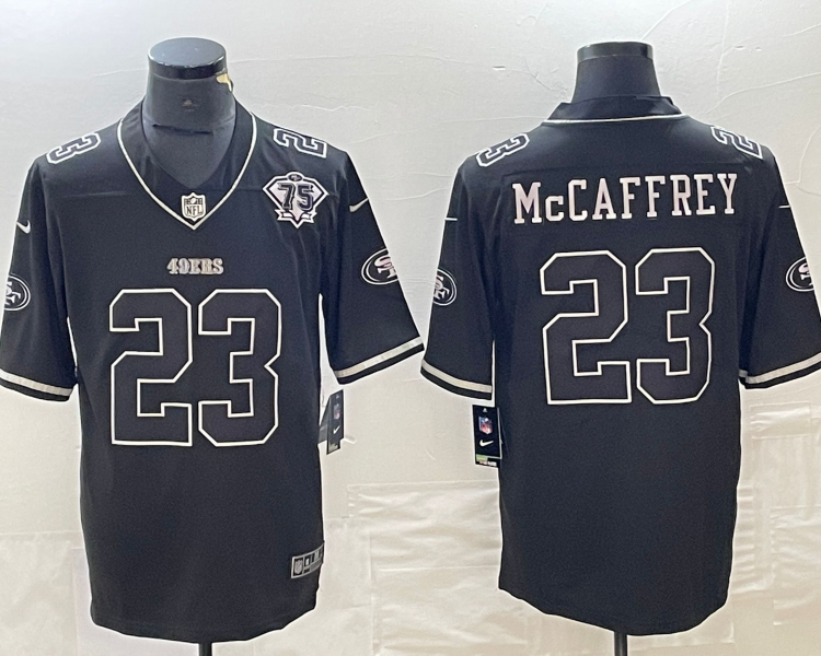Men's San Francisco 49ers Christian McCaffrey #23 Black Jersey