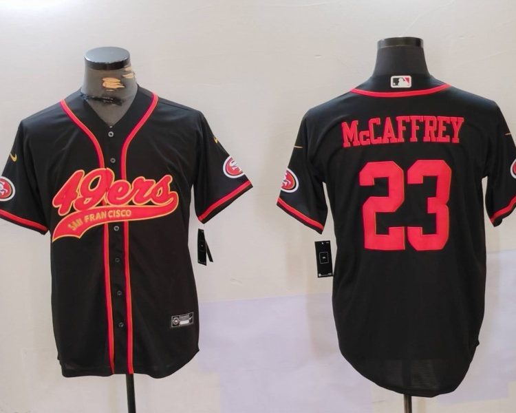 Men's San Francisco 49ers Christian McCaffrey #23 Black Jersey