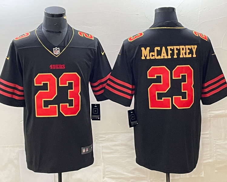 Men's San Francisco 49ers Christian McCaffrey #23 Black Jersey