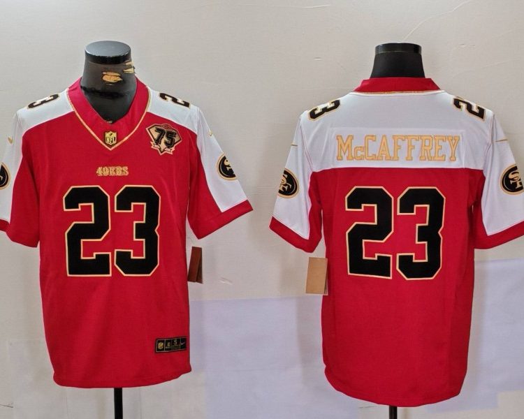 Men's San Francisco 49ers Christian McCaffrey #23 Red Alternate Jersey