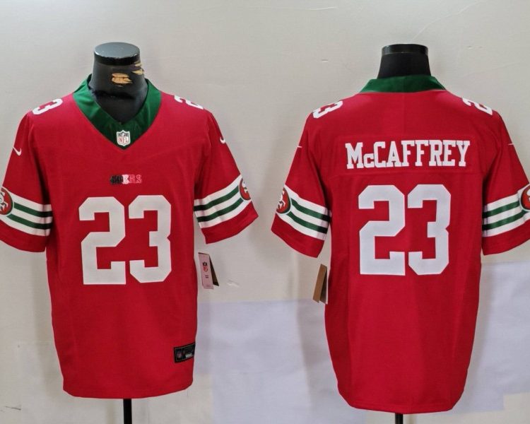 Men's San Francisco 49ers Christian McCaffrey #23 Scarlet Vapor F.U.S.E. Limited Jersey