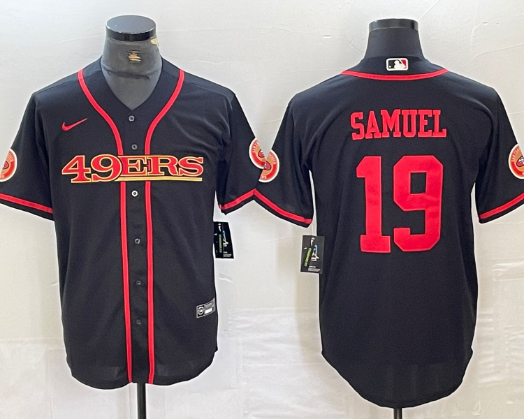 Men's San Francisco 49ers Deebo Samuel #19 Black Joint Edition Jersey