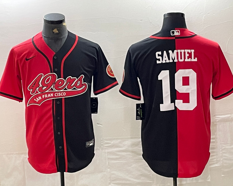 Men's San Francisco 49ers Deebo Samuel #19 Red/Black Jersey Joint Edition