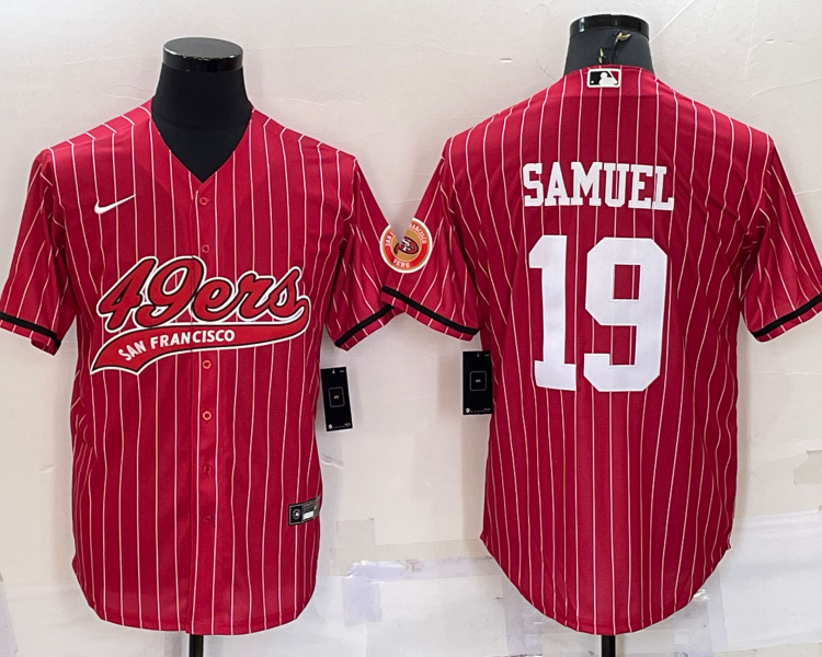 Men's San Francisco 49ers Deebo Samuel #19 Red Jersey Joint Edition
