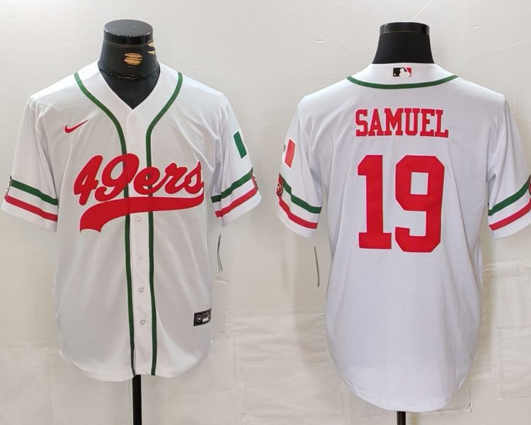 Men's San Francisco 49ers Deebo Samuel #19 White Jersey