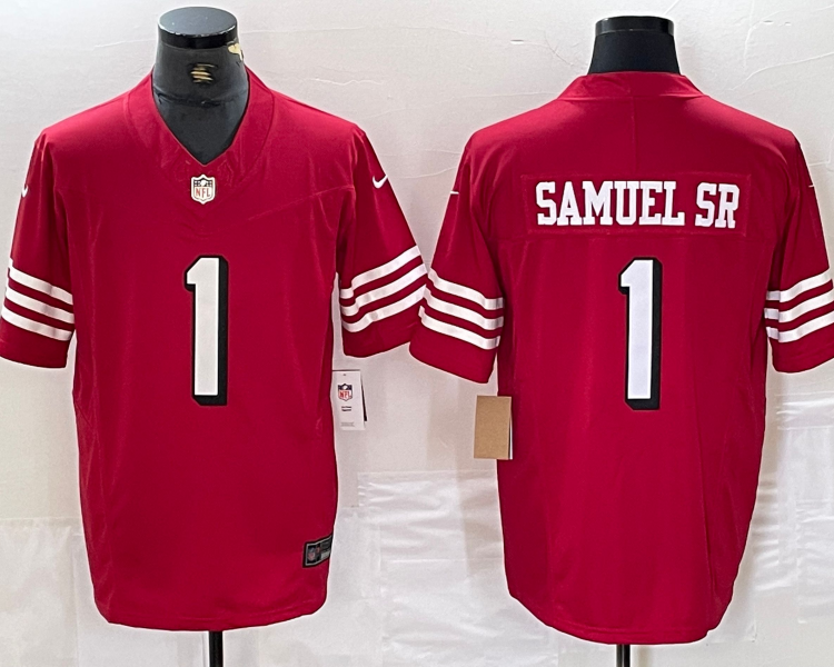 Men's San Francisco 49ers Deebo Samuel Sr #1 Scarlet Alternate Vapor F.U.S.E. Limited Jersey