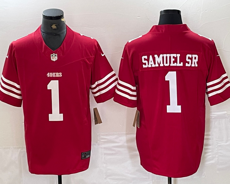 Men's San Francisco 49ers Deebo Samuel Sr #1 Scarlet Vapor F.U.S.E. Limited Jersey