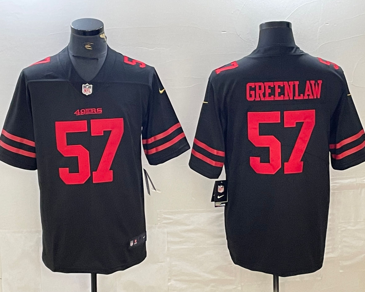 Men's San Francisco 49ers Dre Greenlaw #57 Black Jersey