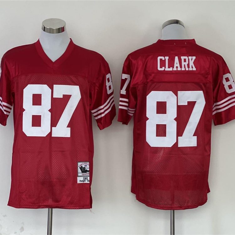 Men's San Francisco 49ers Dwight Clark Mitchell & Ness Scarlet Legacy Jersey