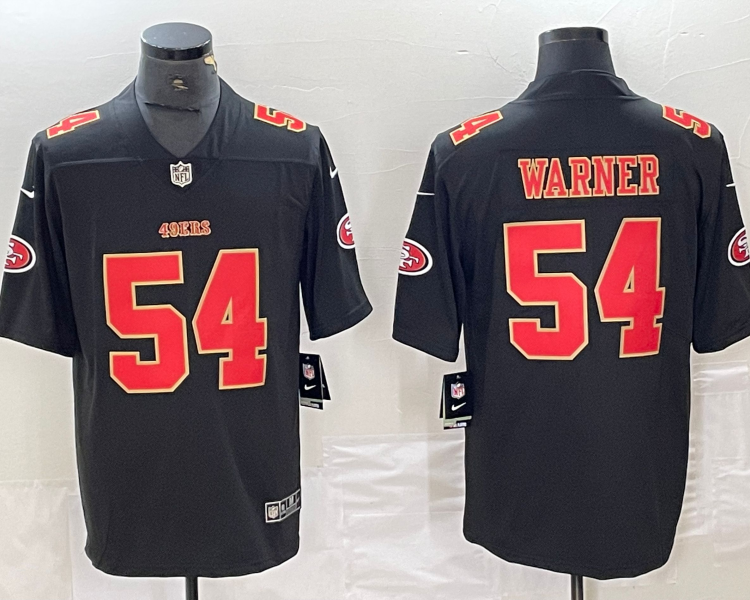 Men's San Francisco 49ers Fred Warner #54 Black Jersey