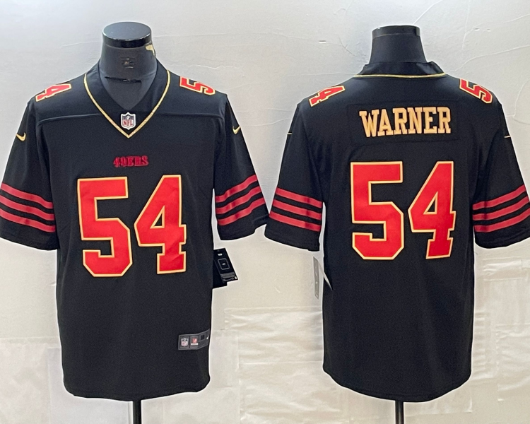 Men's San Francisco 49ers Fred Warner #54 Black Jersey
