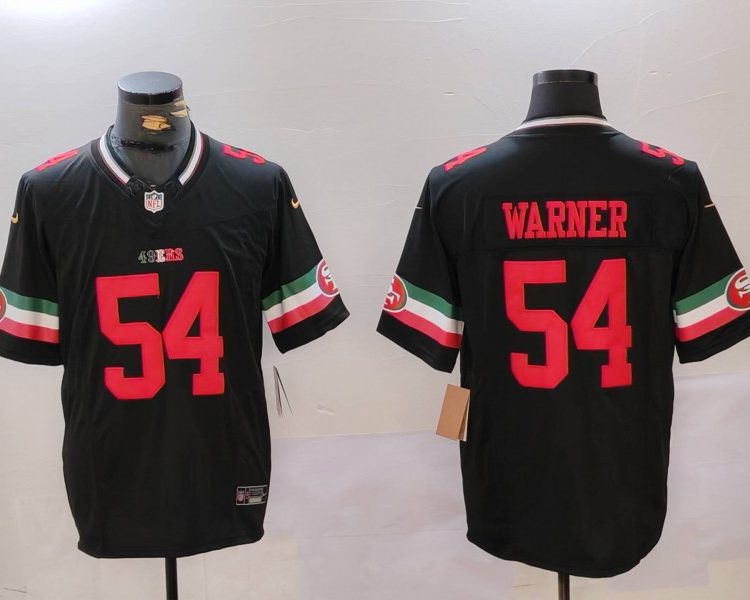 Men's San Francisco 49ers Fred Warner #54 Black Jersey