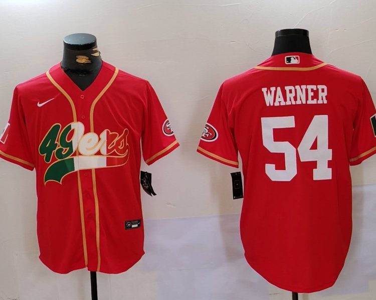 Men's San Francisco 49ers Fred Warner #54 Scarlet Jersey