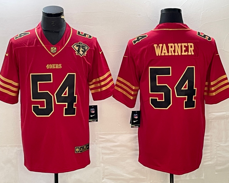 Men's San Francisco 49ers Fred Warner #54 Scarlet Jersey