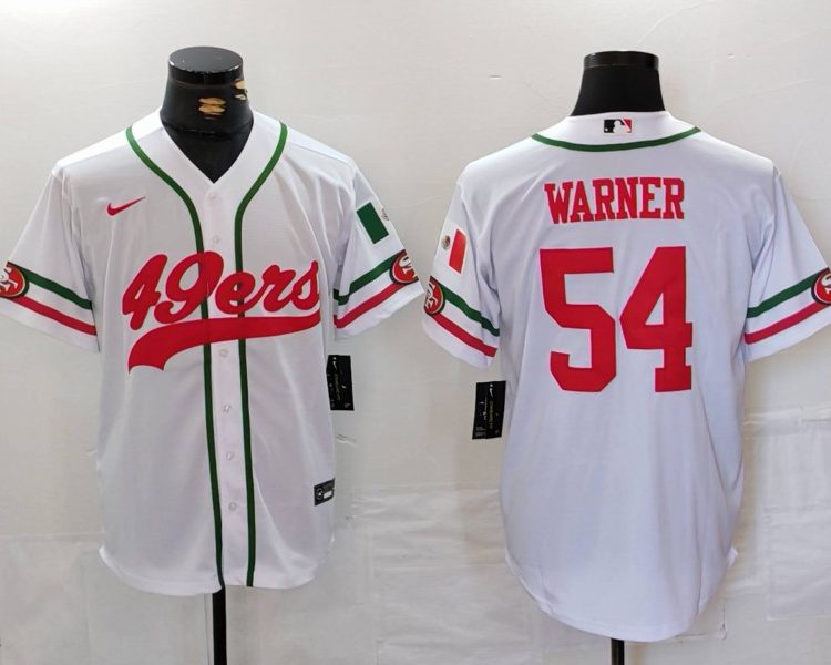 Men's San Francisco 49ers Fred Warner #54 White Jersey