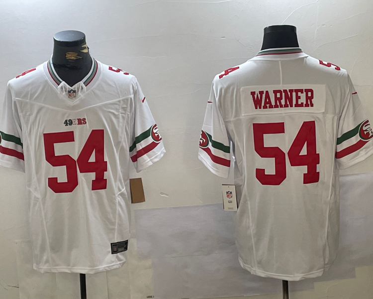 Men's San Francisco 49ers Fred Warner #54 White Vapor F.U.S.E. Limited Jersey