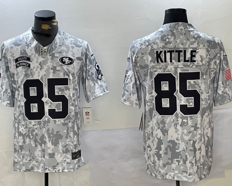 Men's San Francisco 49ers George Kittle #85 Arctic Camo 2024 Salute to Service Limited Jersey
