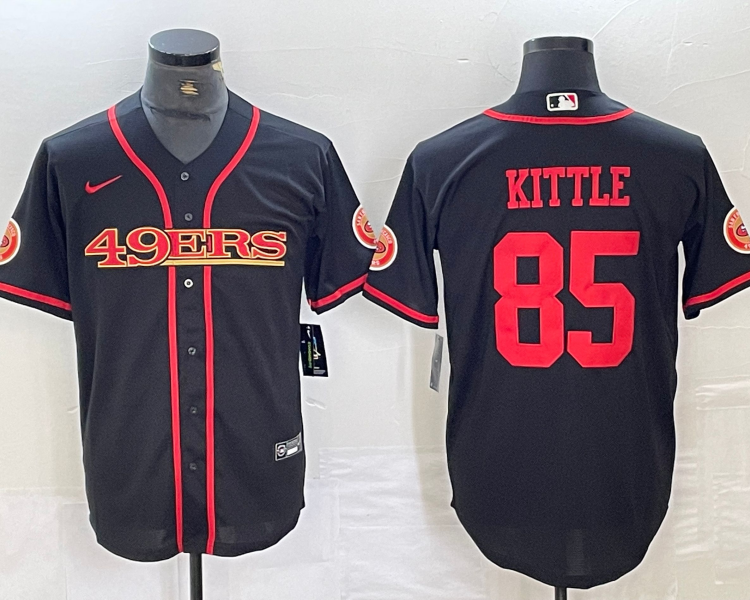 Men's San Francisco 49ers George Kittle #85 Black Joint Edition Jersey