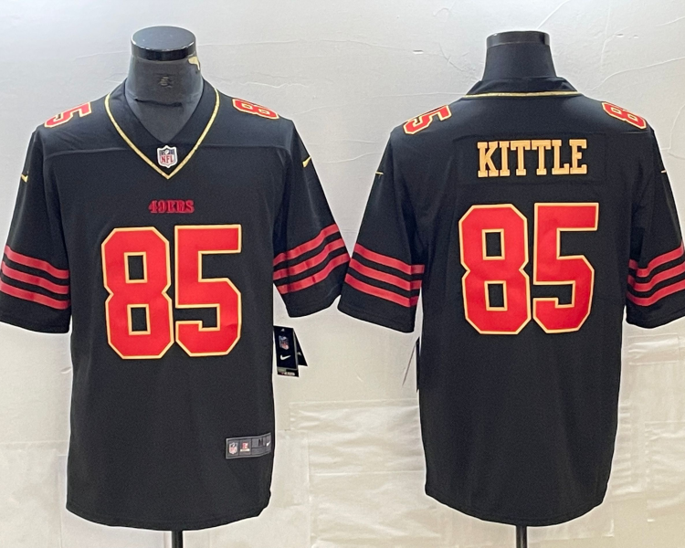 Men's San Francisco 49ers George Kittle #85 Black Vapor F.U.S.E. Limited Jersey