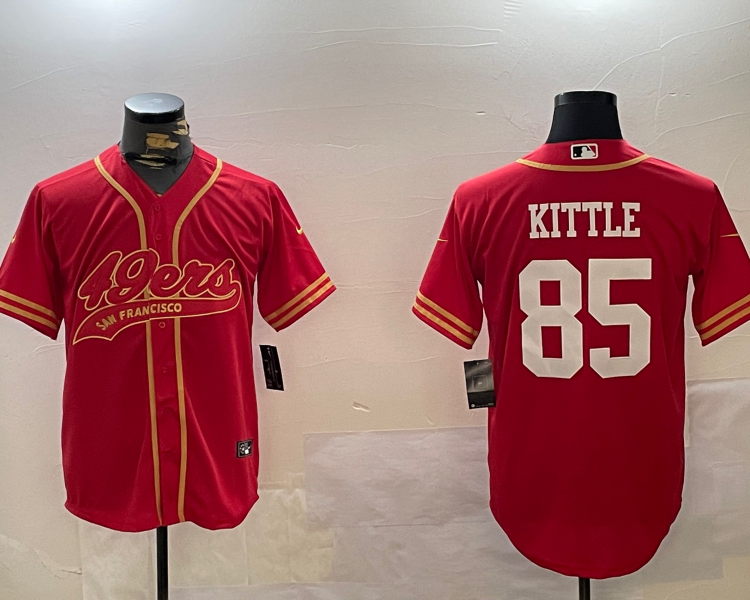 Men's San Francisco 49ers George Kittle #85 Scarlet Team Jersey