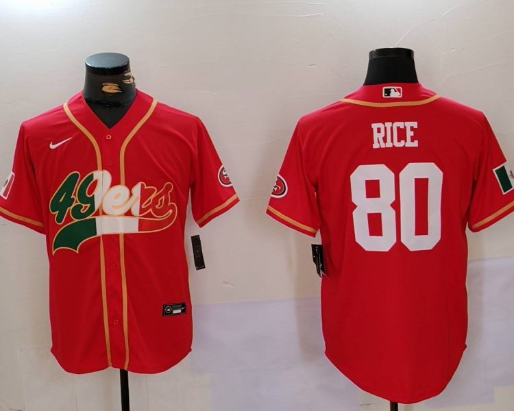 Men's San Francisco 49ers Jerry Rice #80 Scarlet Jersey