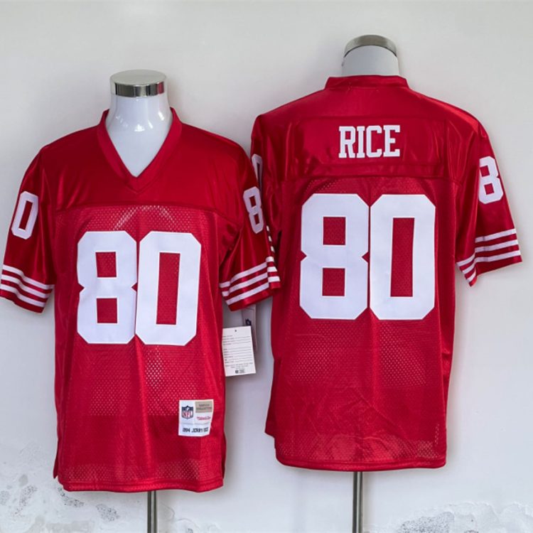 Men's San Francisco 49ers Jerry Rice Mitchell & Ness Scarlet Legacy Jersey