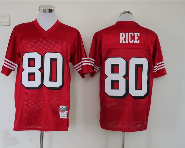 Men's San Francisco 49ers Jerry Rice Mitchell & Ness Scarlet Legacy Jersey