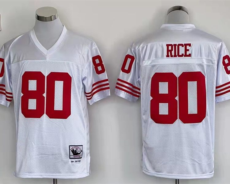 Men's San Francisco 49ers Jerry Rice Mitchell & Ness White Legacy Jersey