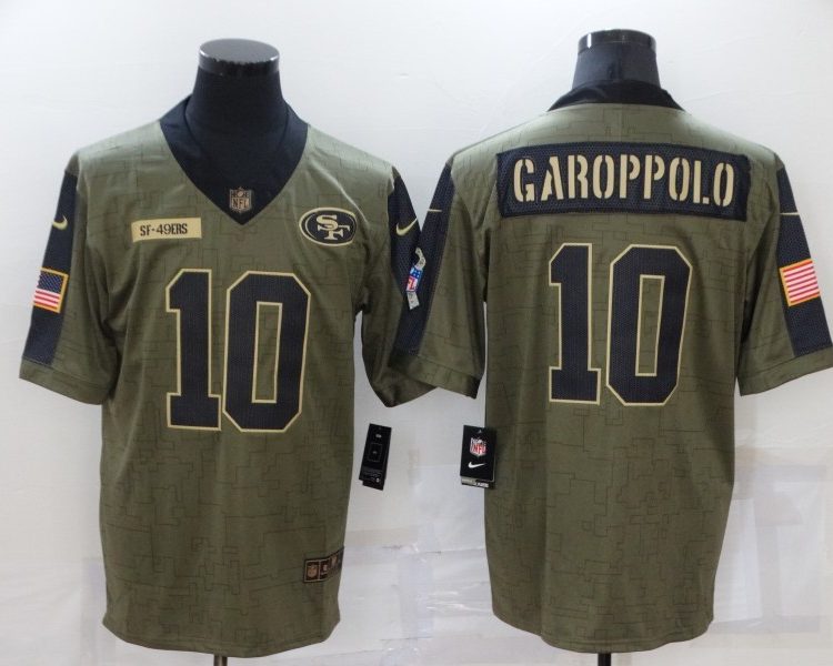 Men's San Francisco 49ers Jimmy Garoppolo #10 Brown Jersey