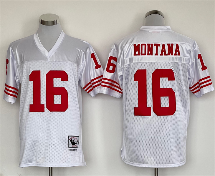 Men's San Francisco 49ers Joe Montana Mitchell & Ness White Legacy Jersey