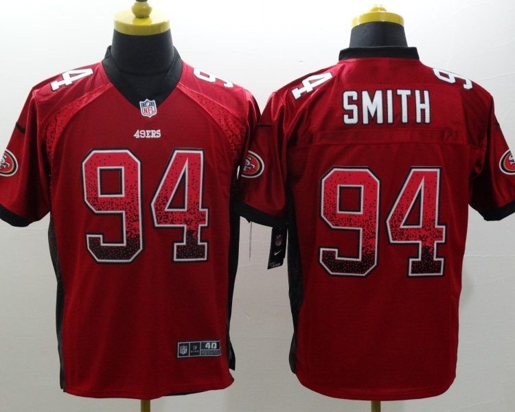 Men's San Francisco 49ers Justin Smith #94 Red Jersey