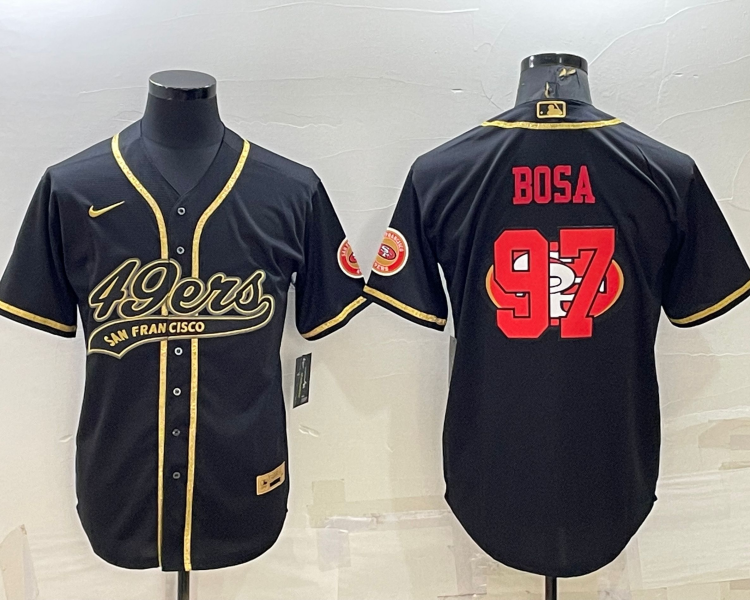 Men's San Francisco 49ers Nick Bosa #97 Black Jersey Joint Edition